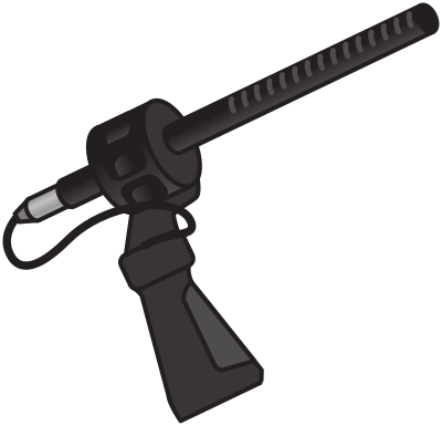 Shotgun microphone, ver. 1 clipart