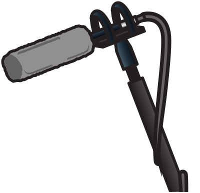 Shotgun microphone, ver. 2 clipart