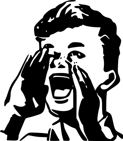 Shouting boy clipart