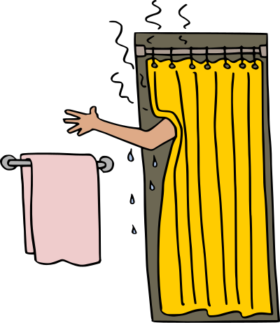 Shower and a Towel - Colour Remix clipart