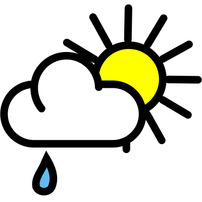 Showers and sunny periods clipart