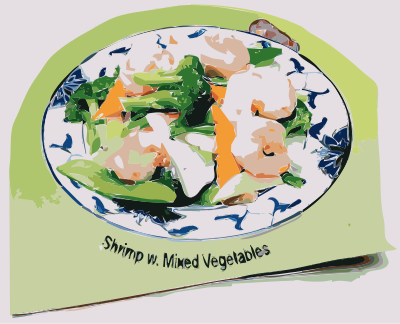 Shrimp with Mixed Vegetables clipart