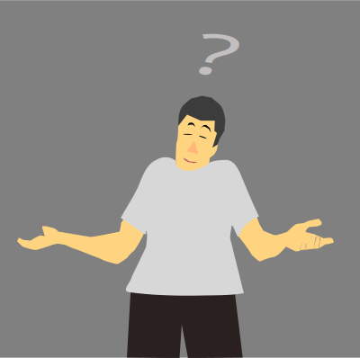 Shrug as gesture clipart