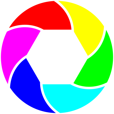 Shutter Icon rainbow colors clipart