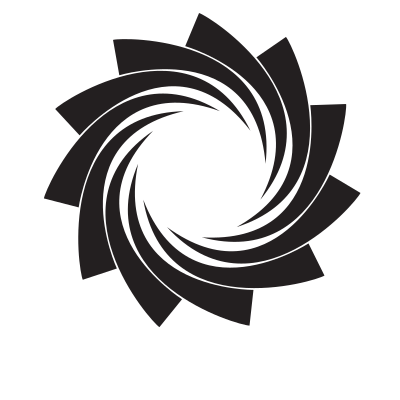 Shutter shape logo concept clipart