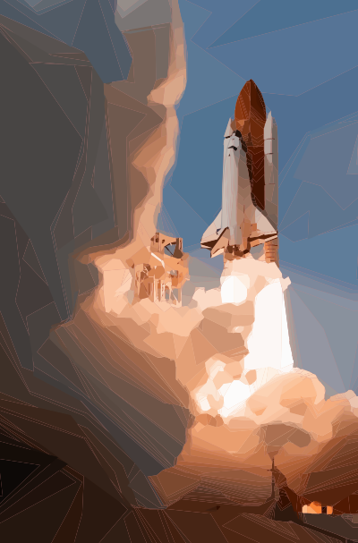 Shuttle Blast Off clipart