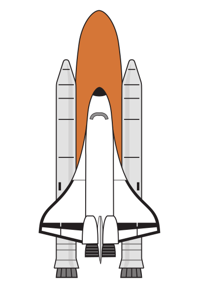 Shuttle Boosters Colour clipart