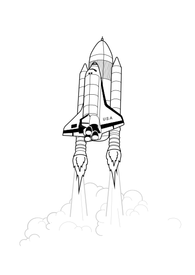 Shuttle Launch iss activity sheet p2 clipart