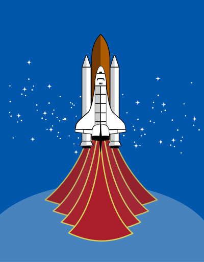 Shuttle Up Up Away clipart
