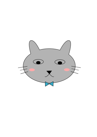 Shy cat clipart
