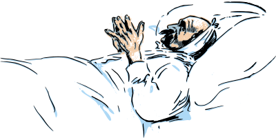 Sick Man in Bed clipart