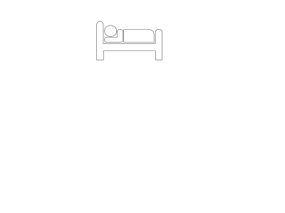 Sick man on hospital bed clipart