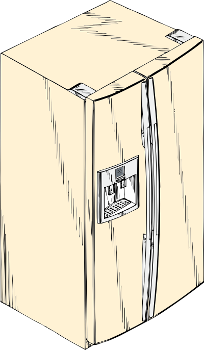 Side by side refrigerator clipart