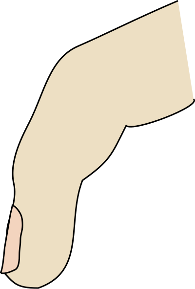 Sideways finger clipart