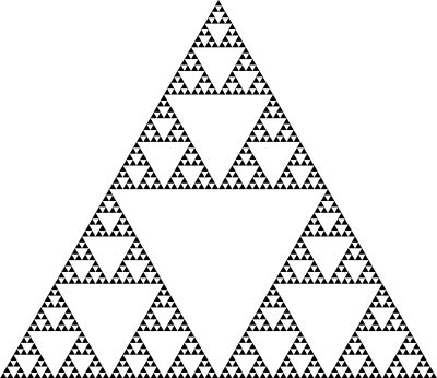 Sierpinski triangle (6 levels) clipart