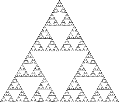 Sierpinski triangle (8 levels) clipart
