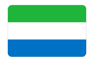 Sierra Leone flag (bevelled) clipart