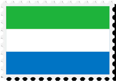 Sierra Leone flag stamp clipart