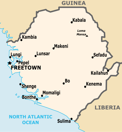 Sierra Leone Map clipart