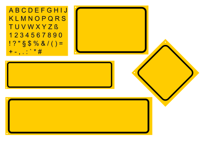 Sign builder set clipart