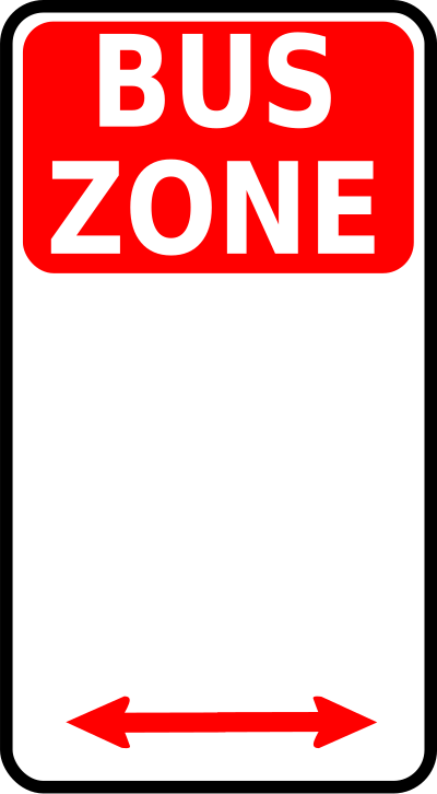 Sign-bus zone clipart