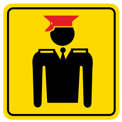 Sign customs officer clipart