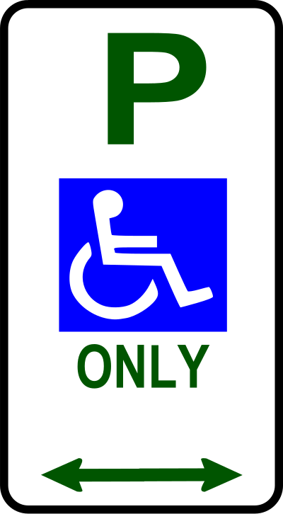 Sign-disabled parking clipart
