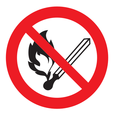 Sign forbidden to use open fire and smoke clipart