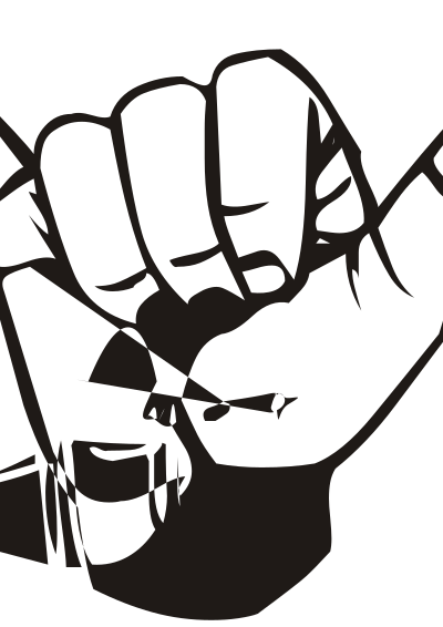 Sign language Y, hang loose clipart