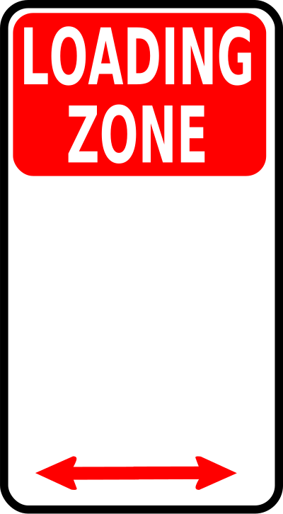Sign-loading zone clipart