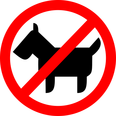 Sign "No Animals" clipart