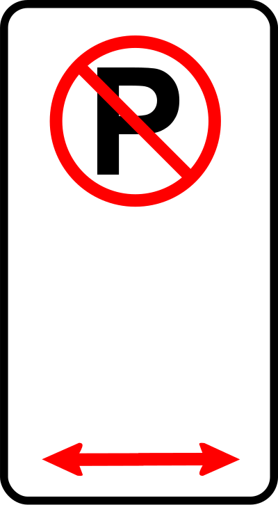 Sign-no parking zone clipart