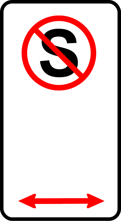 Sign-no standing clipart