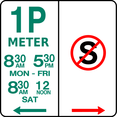 Sign-parking and no standing clipart