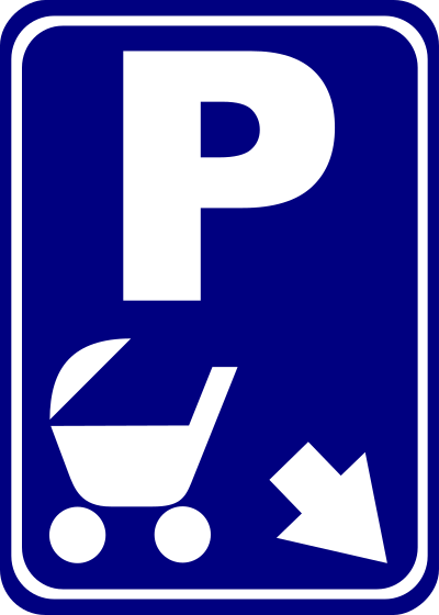 Sign "Parking for perambulators" clipart