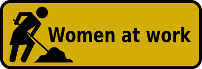 Sign - Women at work clipart