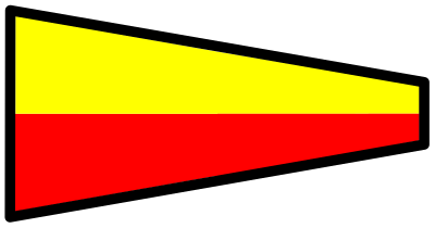 Signalflag 7 clipart