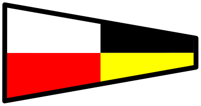 Signalflag 9 clipart