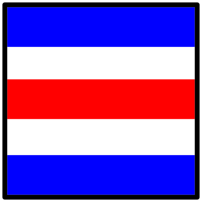 Signalflag charlie clipart