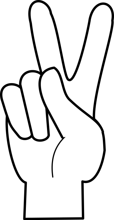 Signe de paix / peace sign clipart