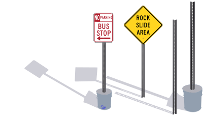 Signposts with shadow clipart