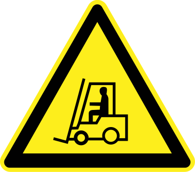 Signs Hazard Warning - lift trucks clipart
