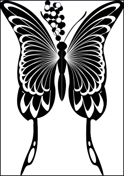Silhouette, Black Swallowtail clipart