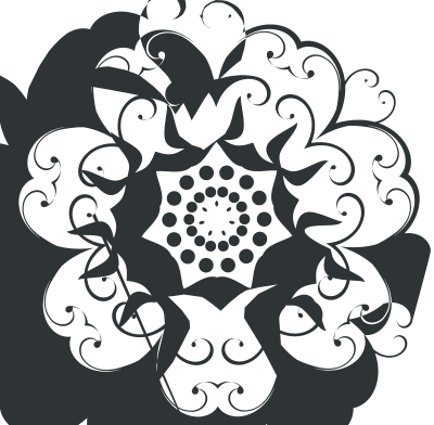 Silhouette Flourish Design clipart