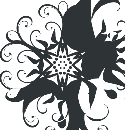 Silhouette Flourish Design 6 clipart