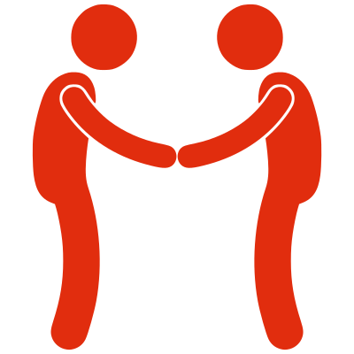 Silhouette meeting men clipart