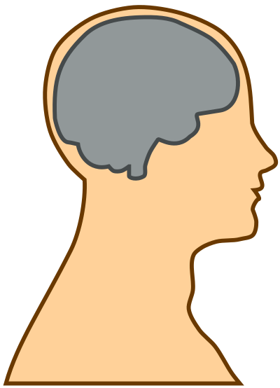 Silhouette of a brain clipart