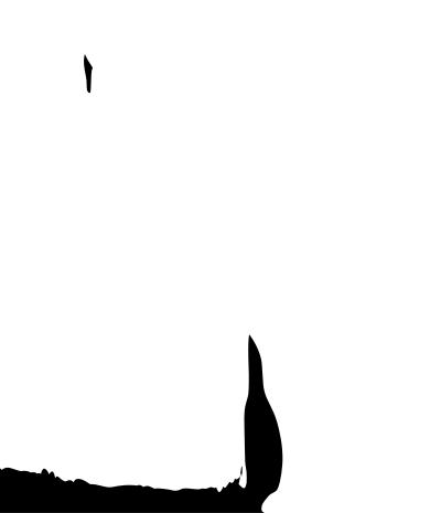 Silhouette of a moose clipart