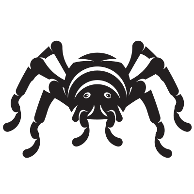 Silhouette of a spider clipart