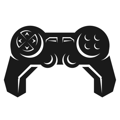 Silhouette of game controller clipart